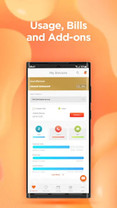 Dhiraagu Mobile App screenshot