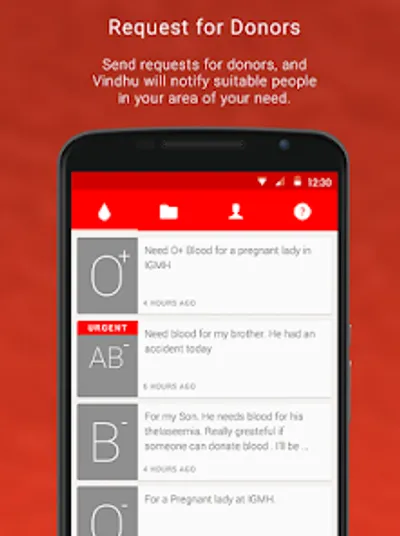 Vindhu - Social Blood Donation Platform screenshot